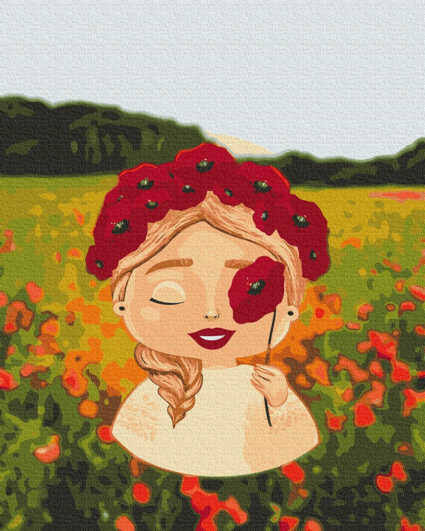 Painting by numbers Poppy crown ©Lily Demachkovych (BS53284)
