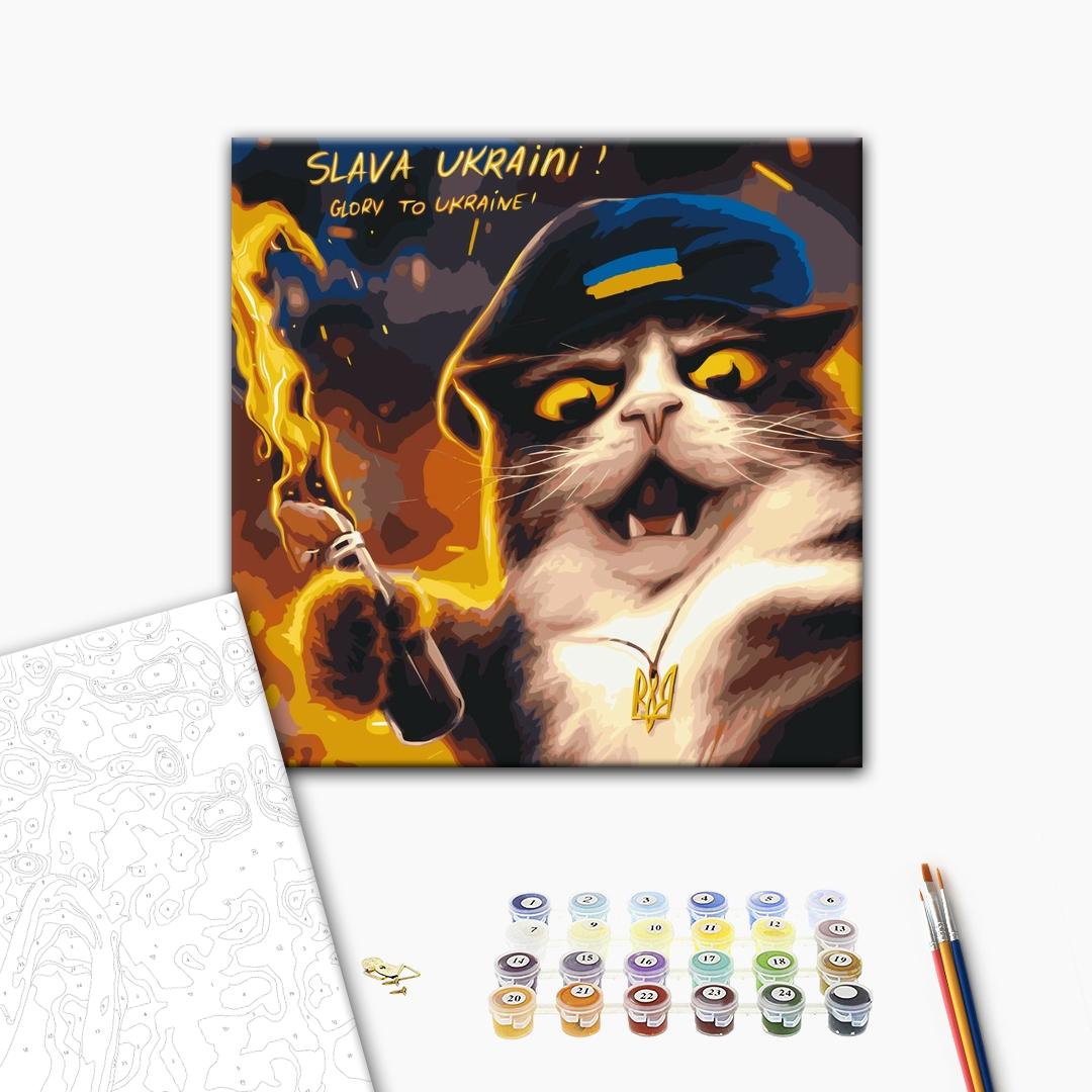 Painting by numbers Rebel cat ©Marianna Pashchuk (BS53120M)