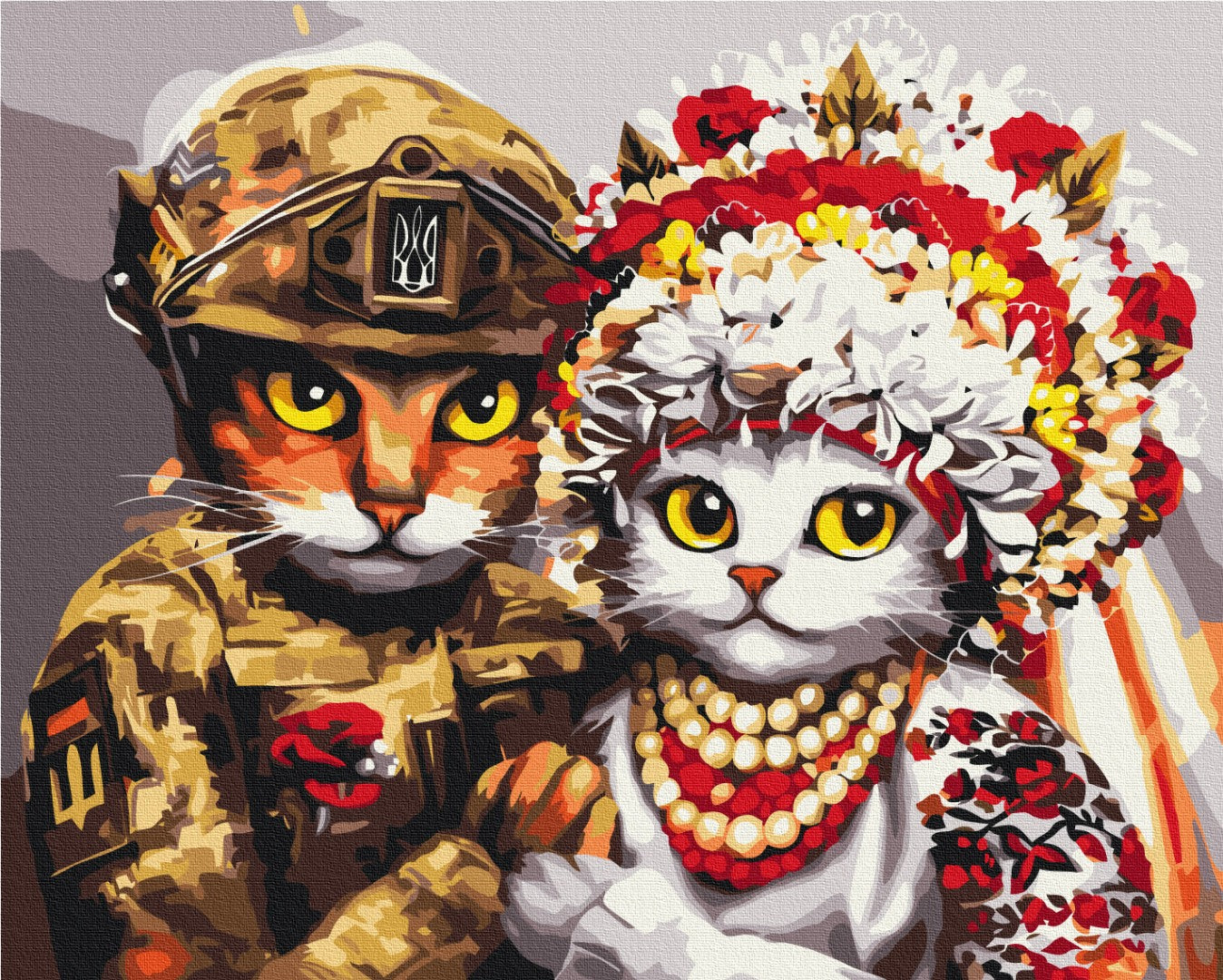 Картина по номерам Свадьба отважных котов ©Марианна Пащук (BS53312)