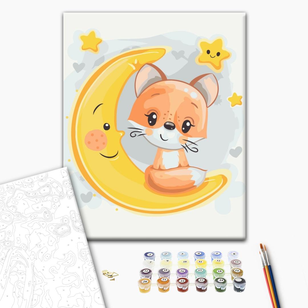 Painting by numbers Fox on the moon (KBS0108)