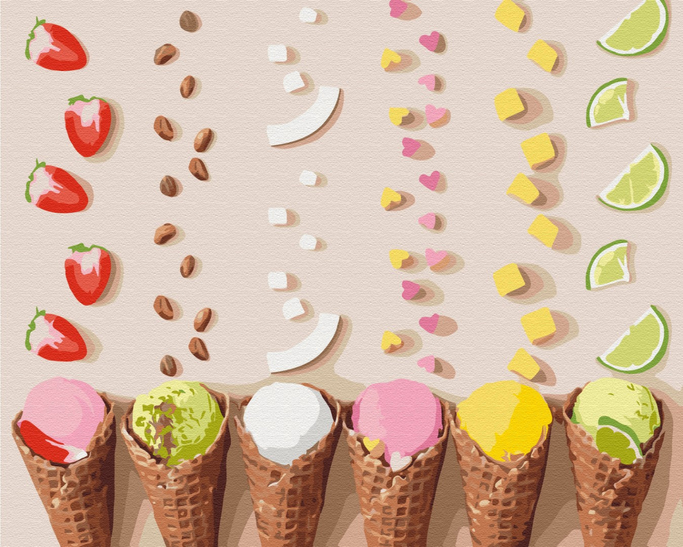 Painting by numbers Colored ice cream ©Halyna Vitiuk (BS53596)
