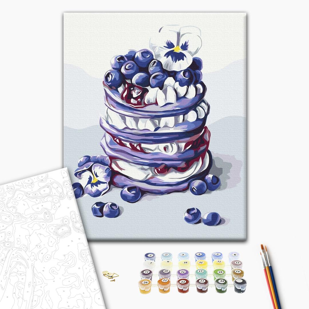 Painting by numbers Pancakes with blueberries © Anna Kulyk (BS53589)