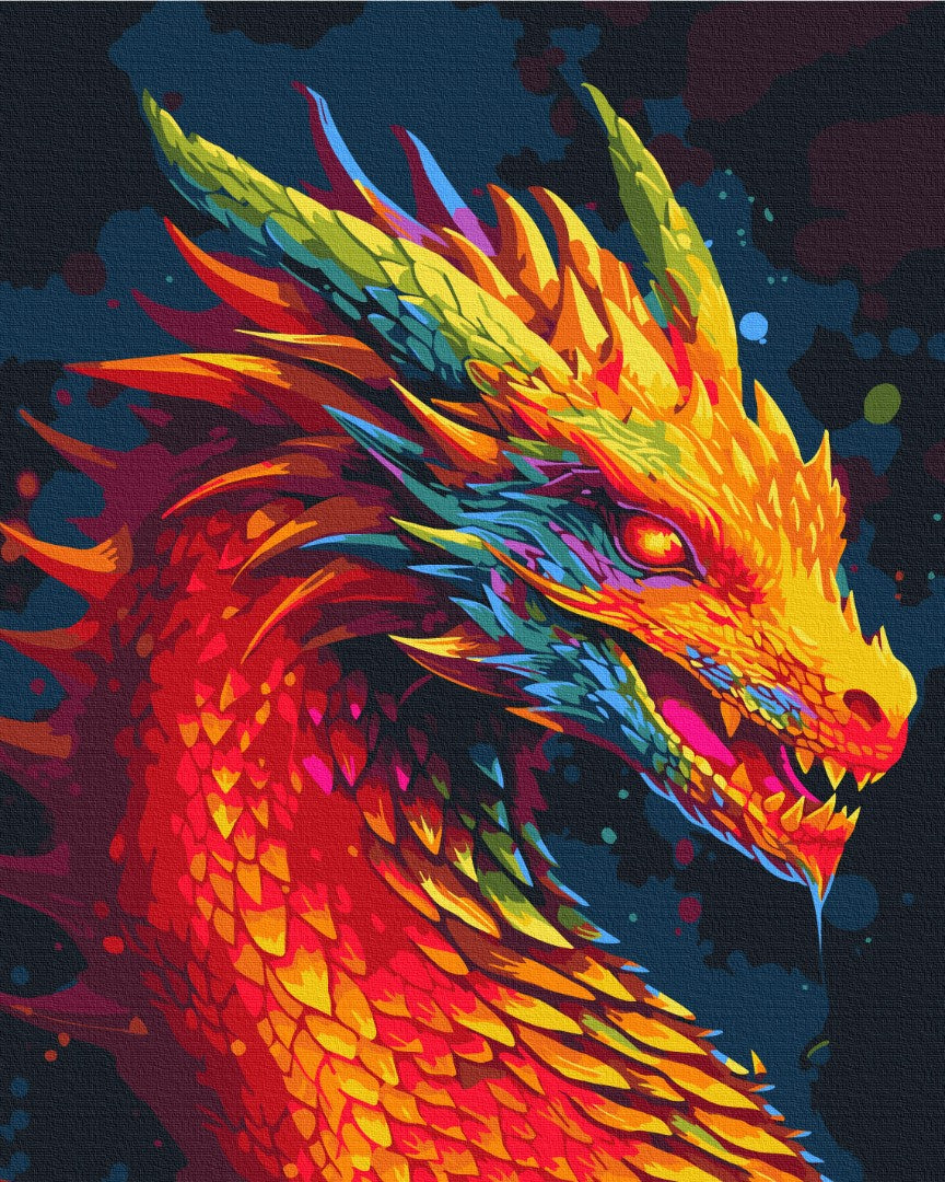 Painting by numbers Neon dragon (BS53744)