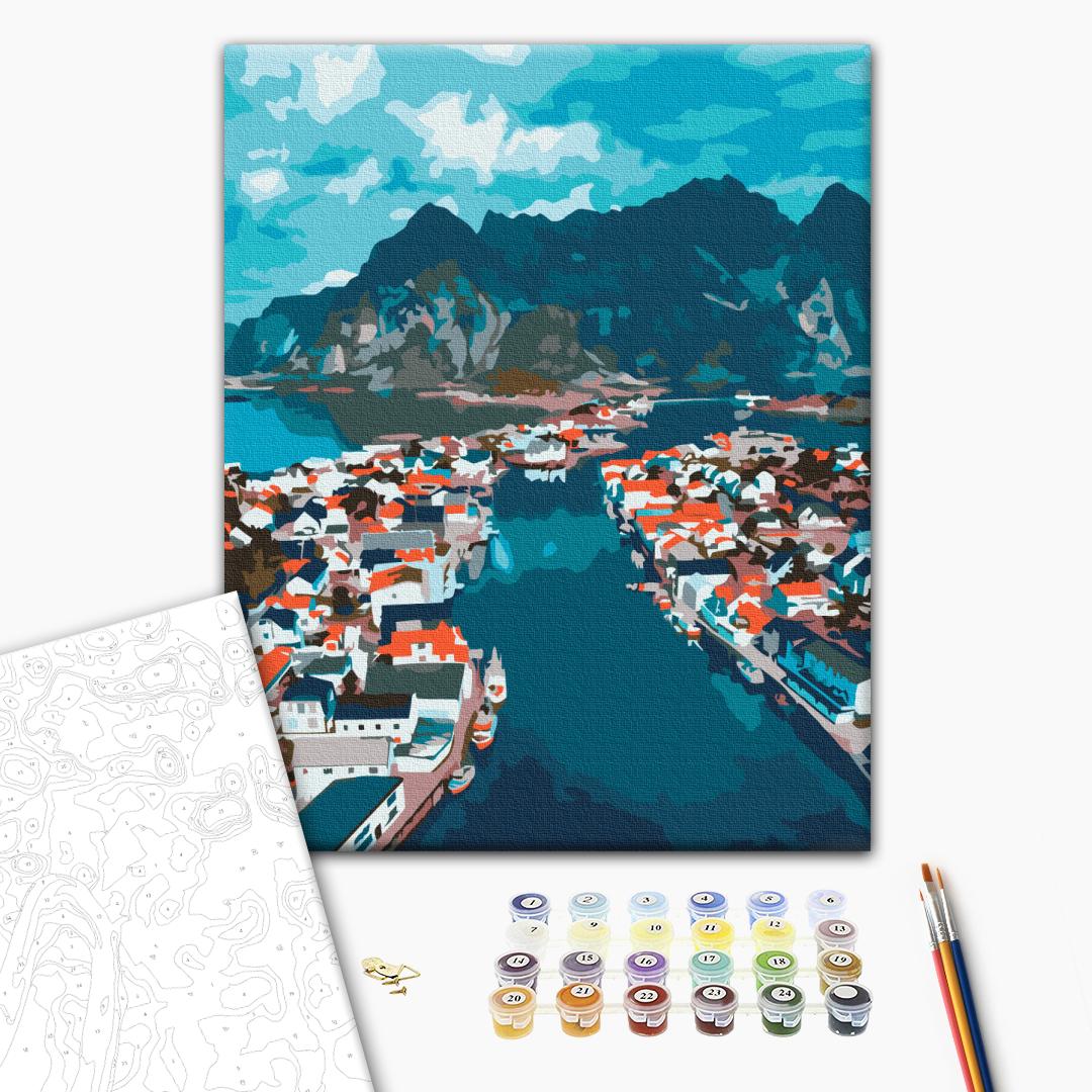 Painting by numbers Norwegian fjords (RBS52474)