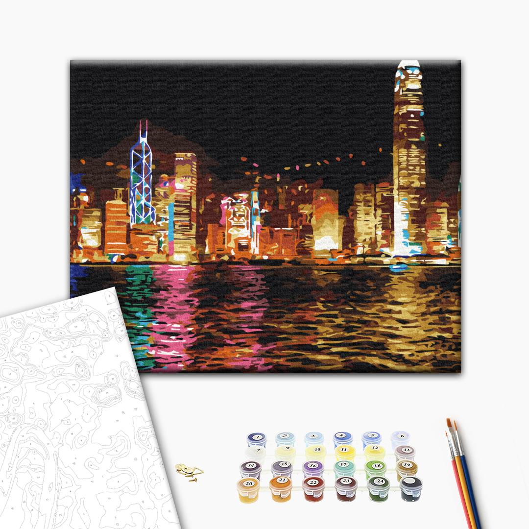 Painting by numbers Night hong kong (RBS7256)