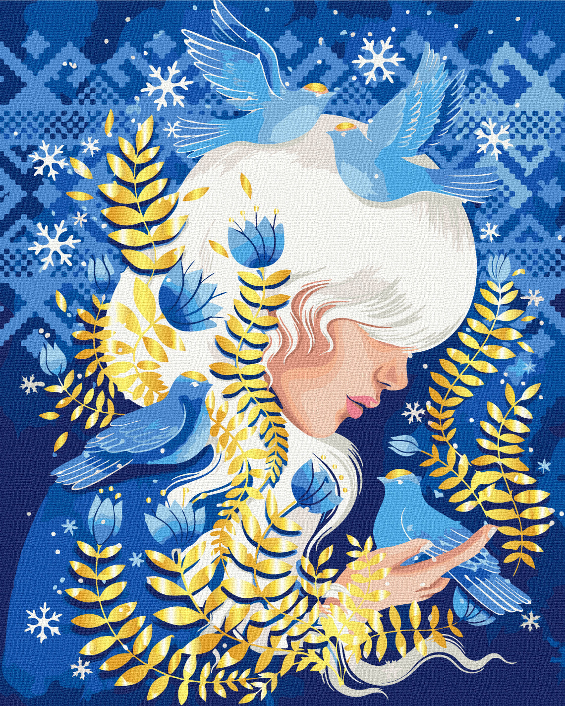 Painting by numbers Birds of winter © Polina Skurikhina (BS53864)