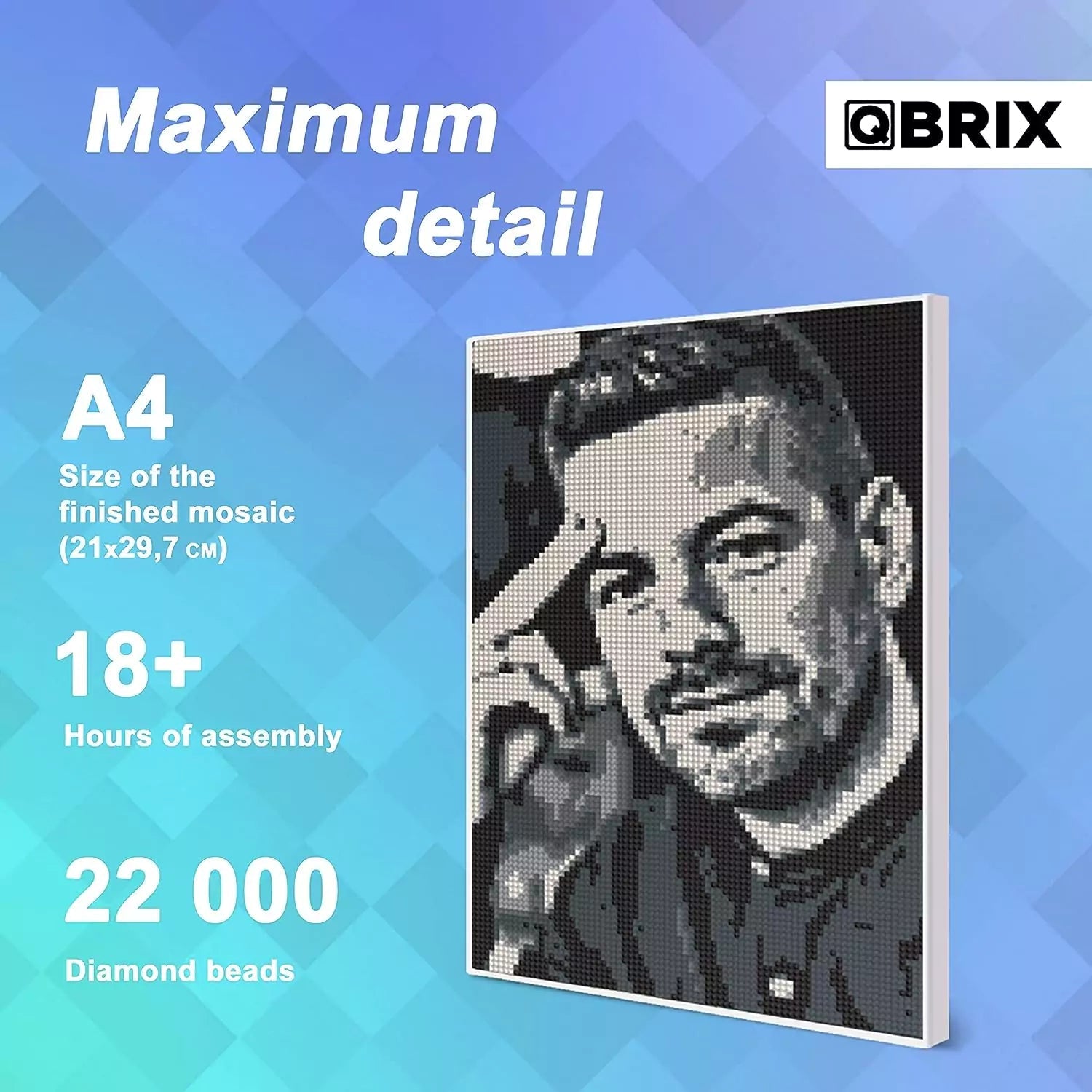 QBRIX A4 Original Personalised Diamond painting mosaic art - StringArt.lv