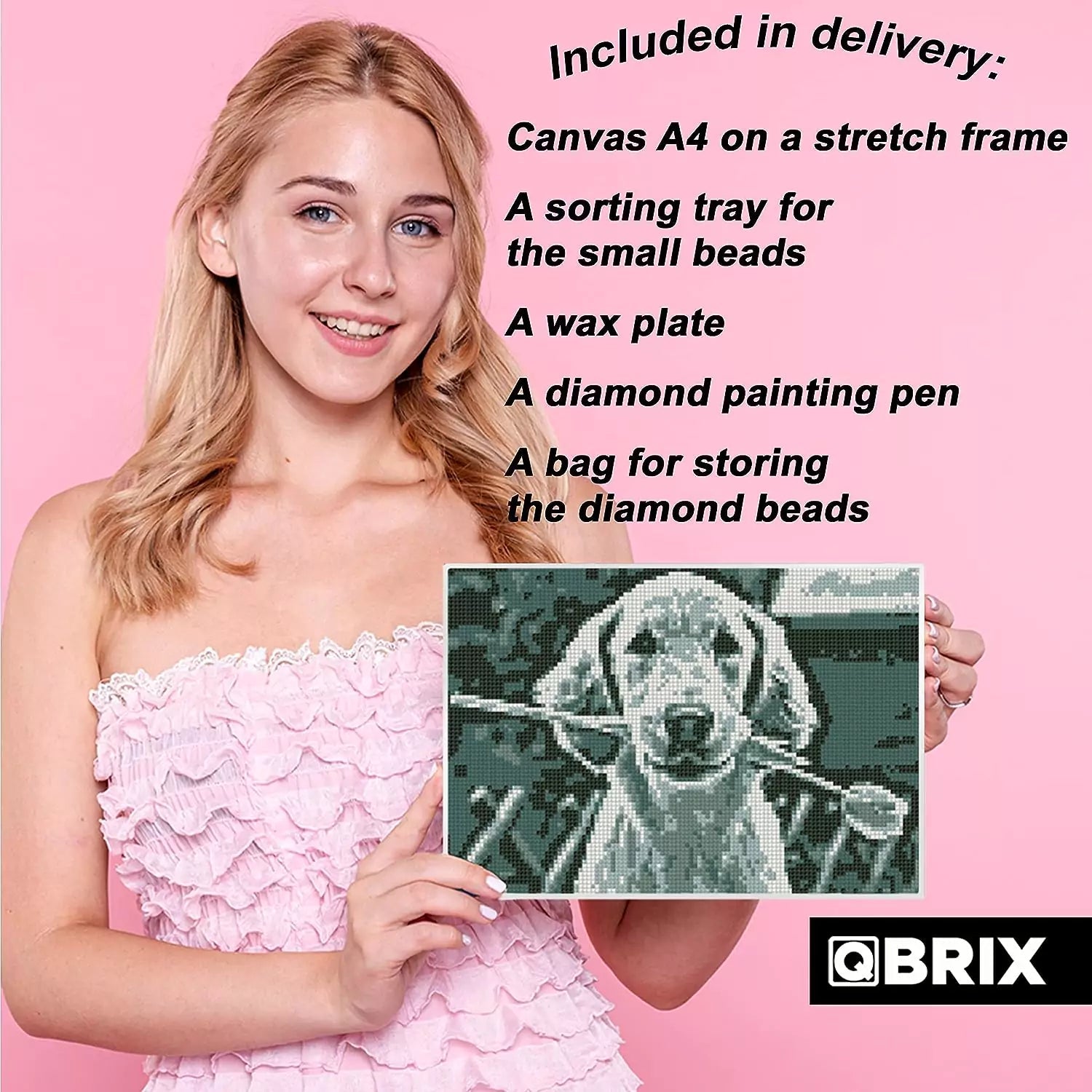 QBRIX A4 Original Personalised Diamond painting mosaic art - StringArt.lv