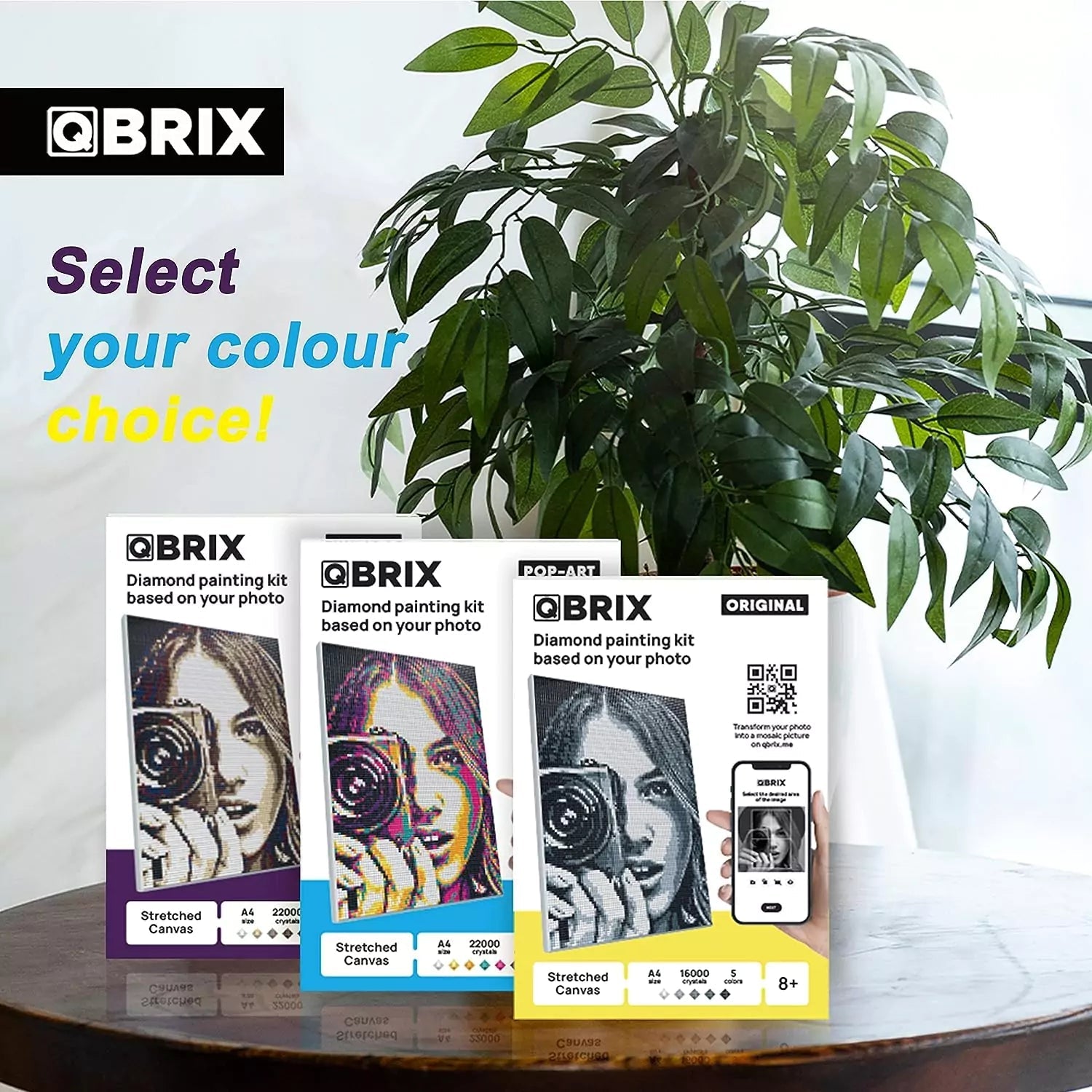 QBRIX A4 Original Personalised Diamond painting mosaic art - StringArt.lv