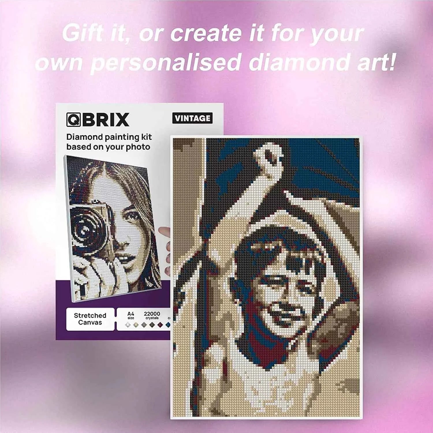 QBRIX A4 Vintage Personalised Diamond painting mosaic art