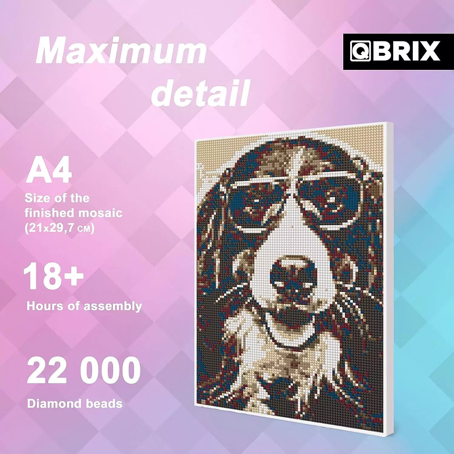 QBRIX A4 Vintage Personalised Diamond painting mosaic art - StringArt.lv