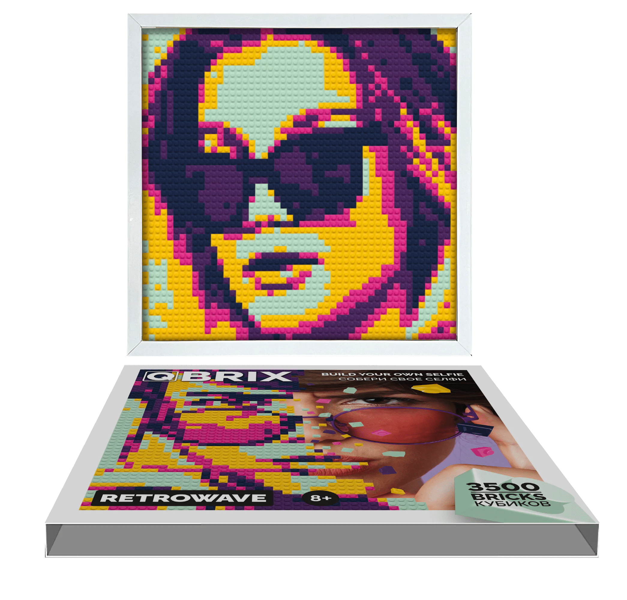 Qbrix RetroWave Photo Construction Set - StringArt.lv