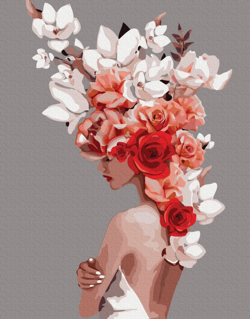 Paint by numbers Flower tiara - StringArt.lv