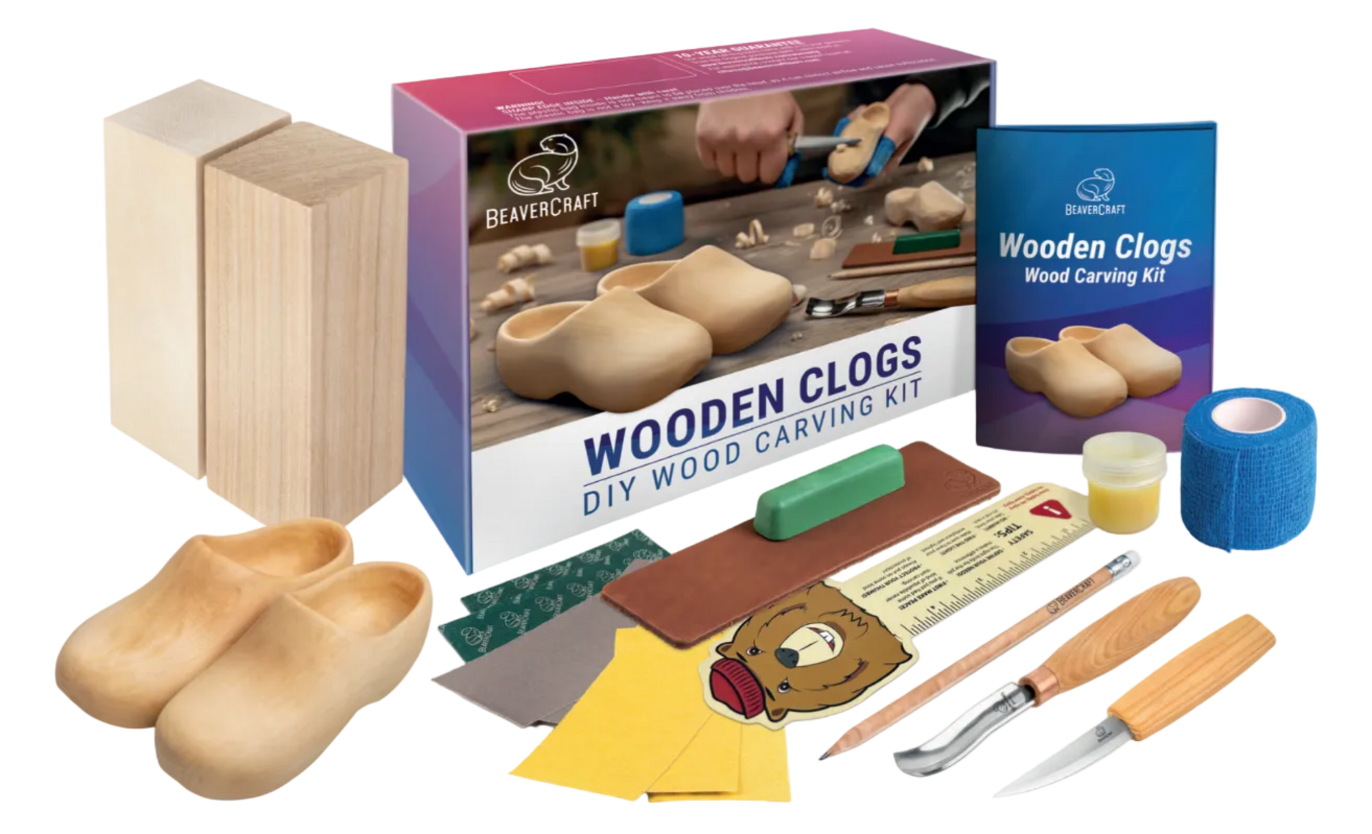 Medžio drožybos rinkinys „Mediniai klumpės“