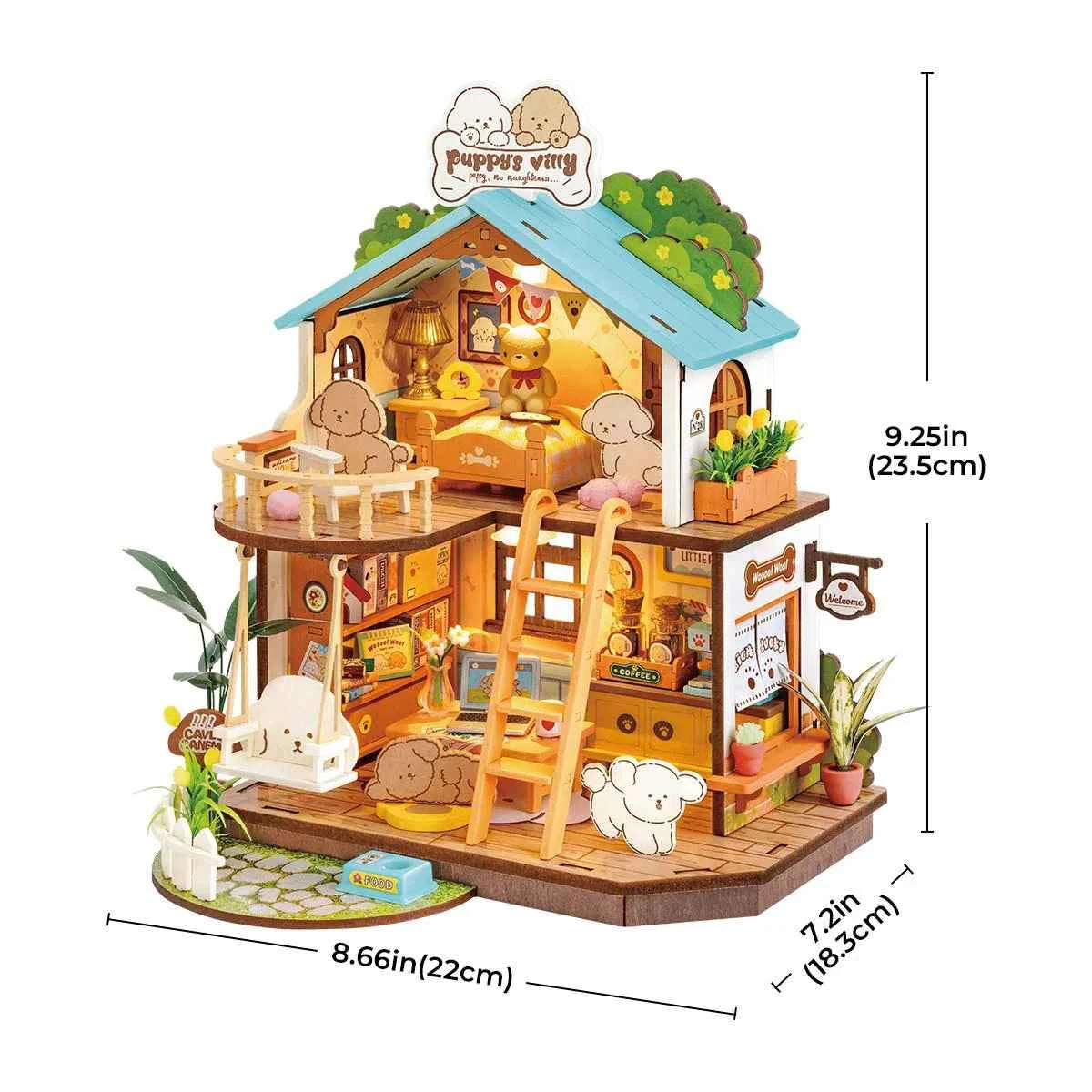 Puppy’s Cozy Villa DIY Miniature House Rolife