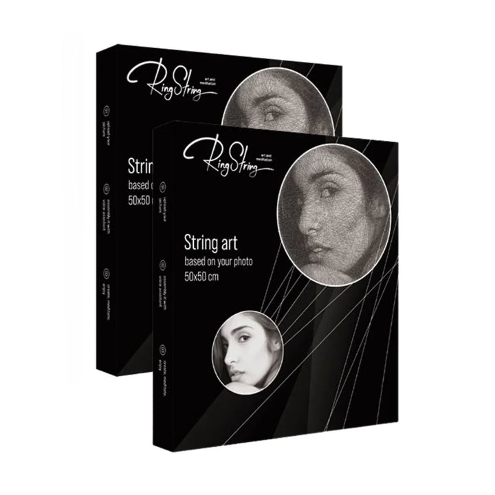 RingString + RingString – 2 ritratti String Art personalizzati