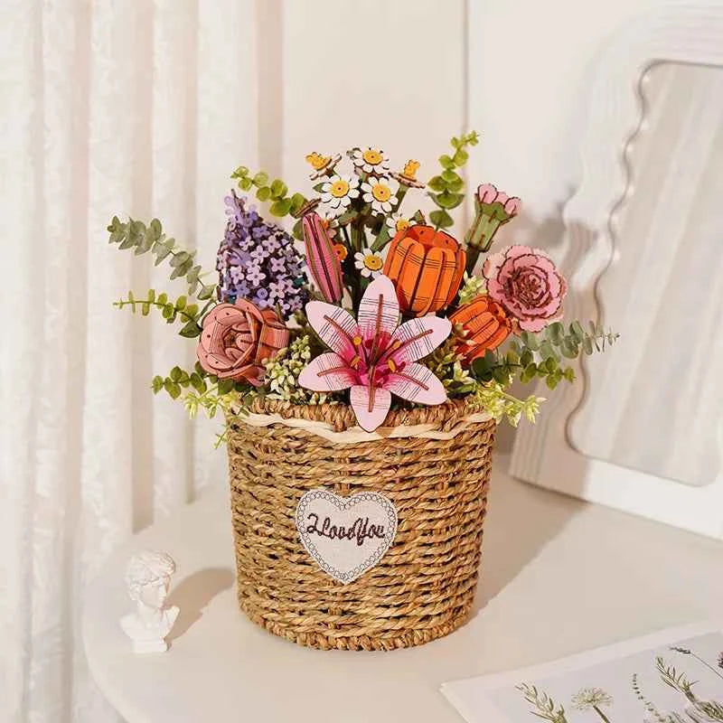 Orange Tulip Wooden Puzzle