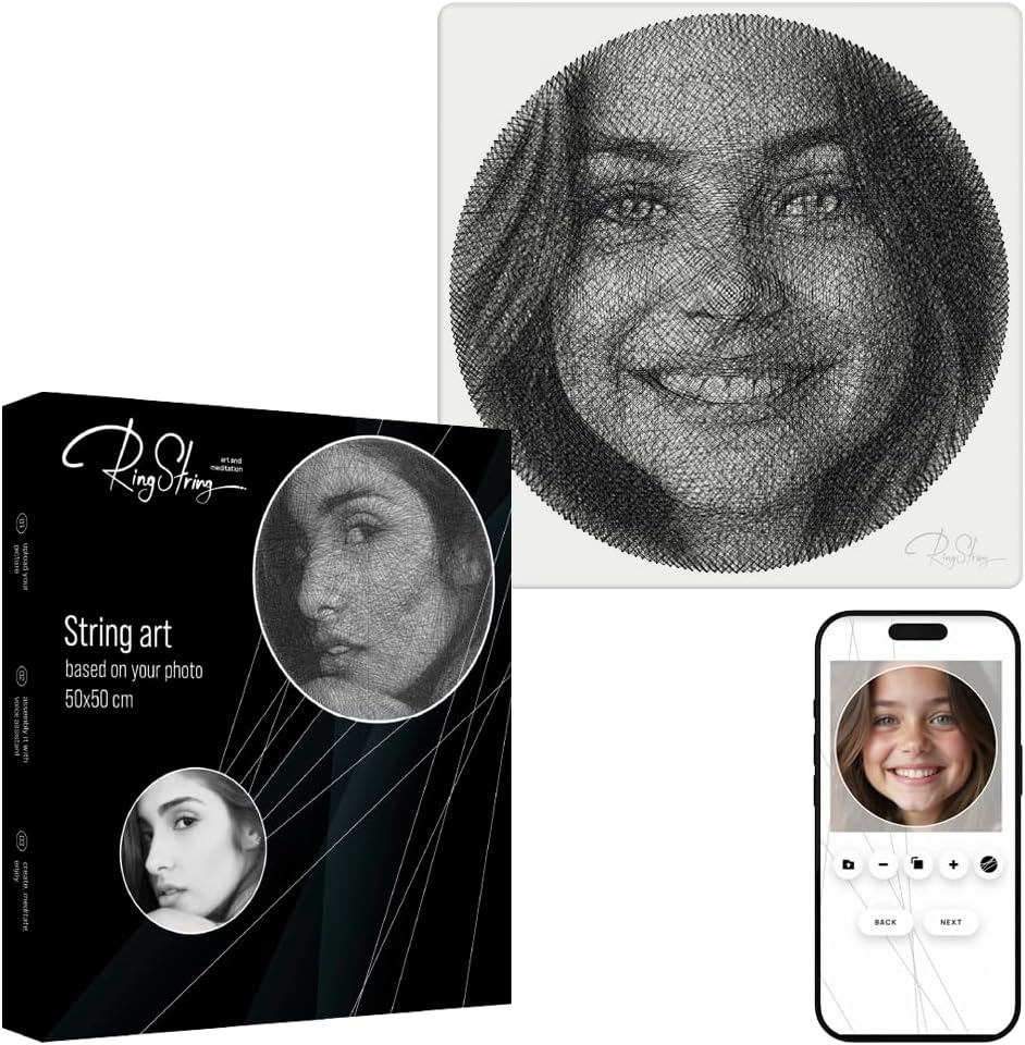 RingString - Diegu glezna no jebkuras fotogrāfijas, perfekta dāvana, mākslas darbs