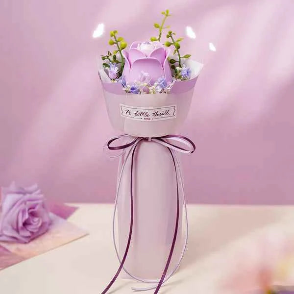 Purple Rose DIY Bouquet 3D Puzzle