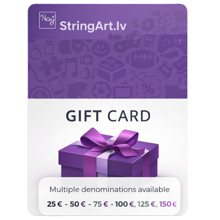 StringArt.lv Geschenkkarte – Kreatives Geschenk für jeden Anlass
