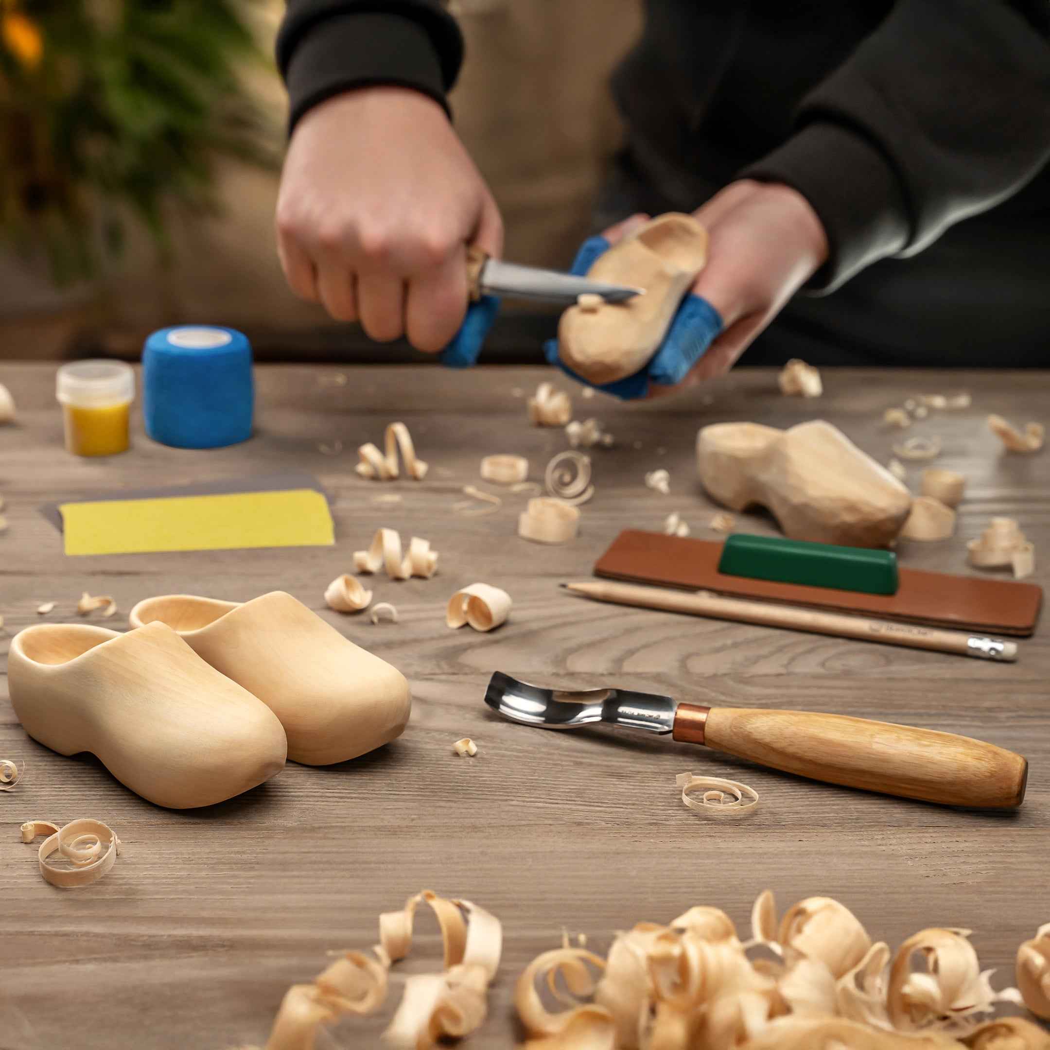 Wooden Clogs Carving Kit