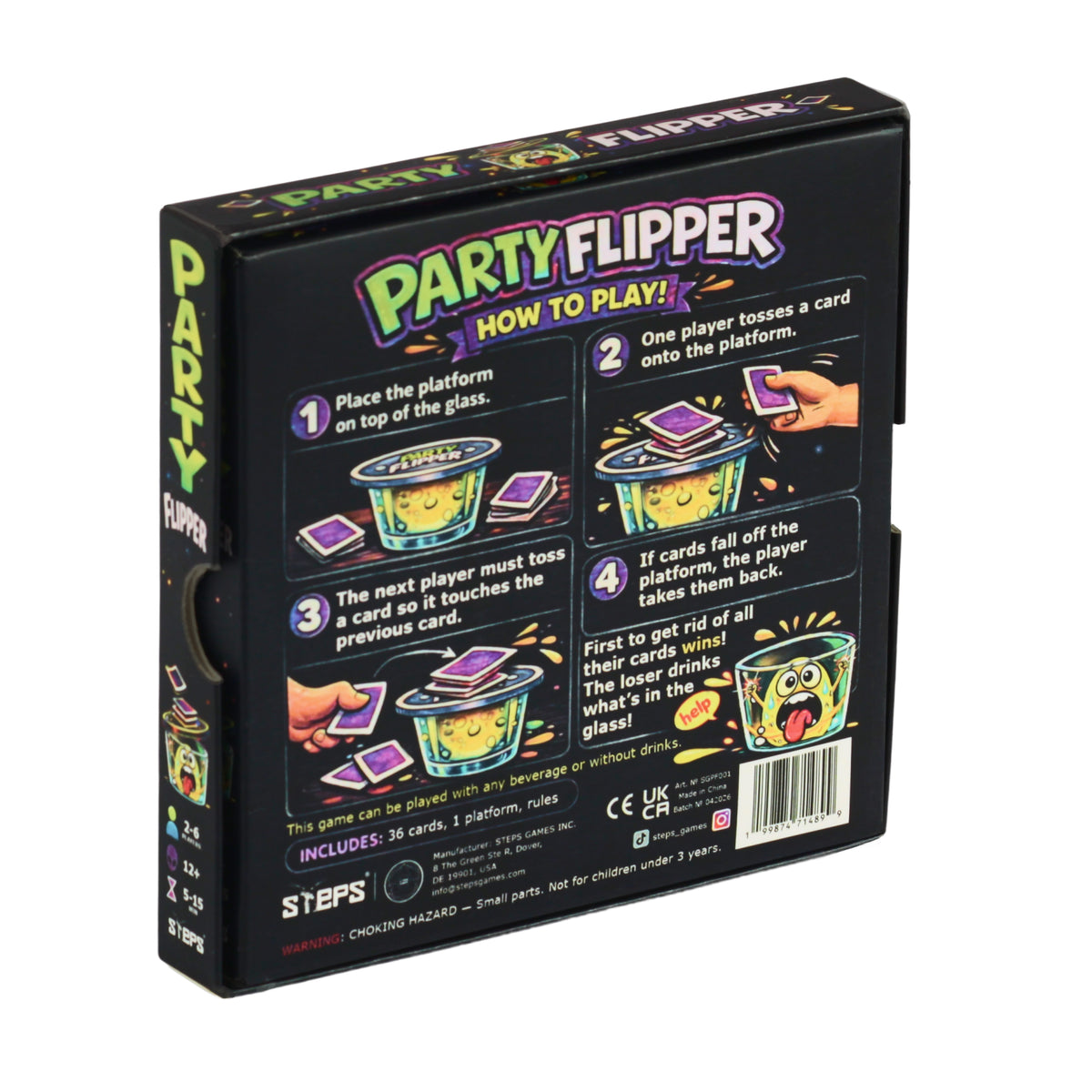 Party Flipper cards and playing platform