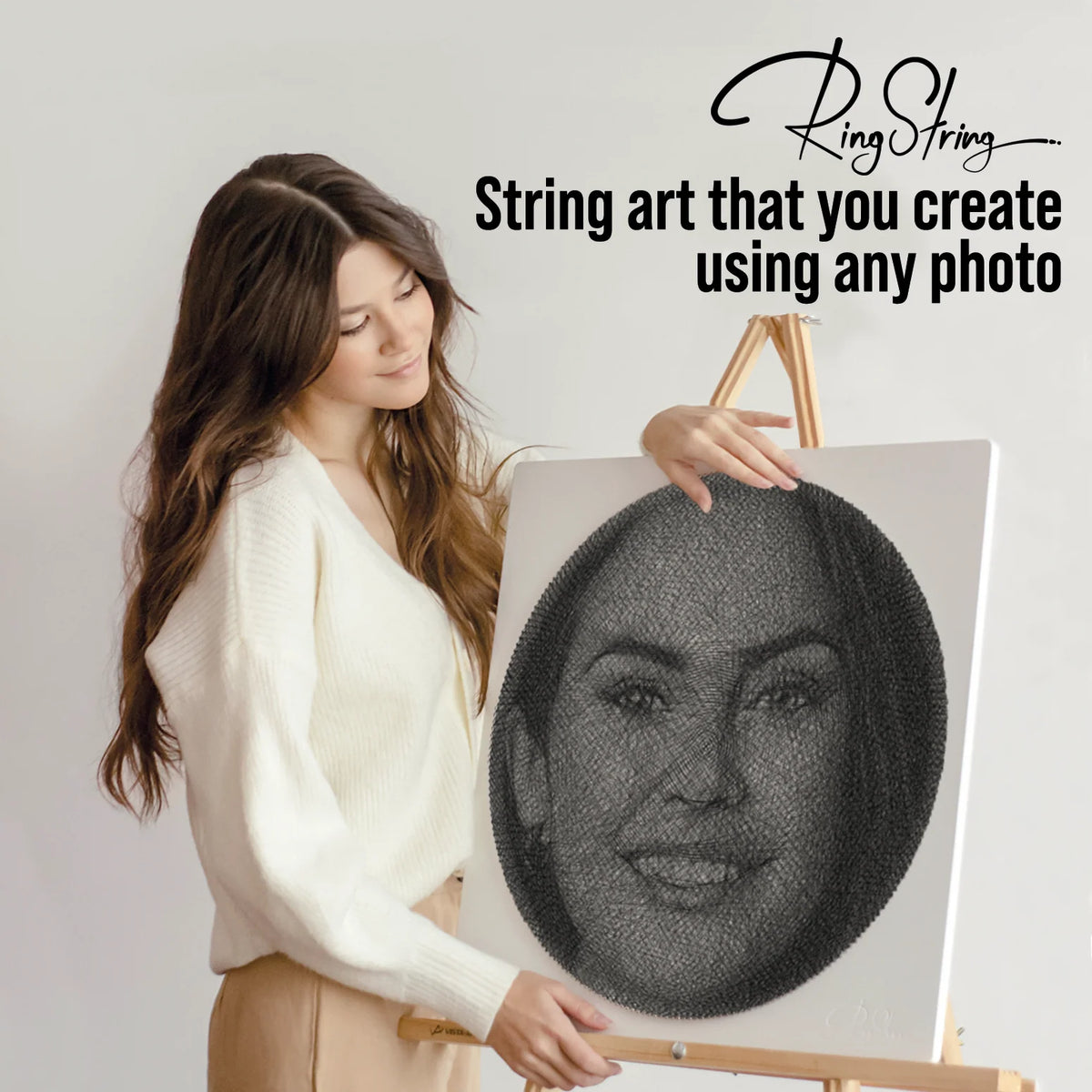 RingString DIY photo string art kit