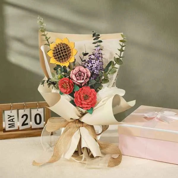 Wooden Flower Bouquet - RoWood DIY