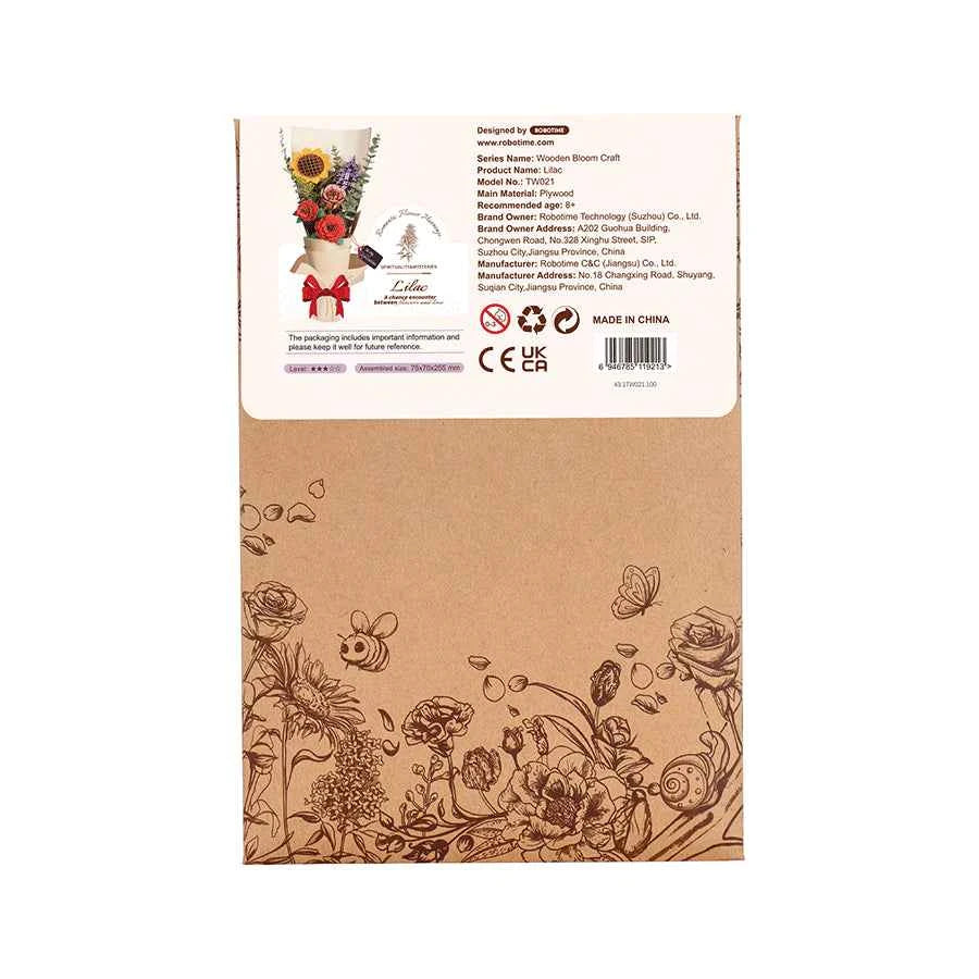 Lilac Wooden Flower Puzzle