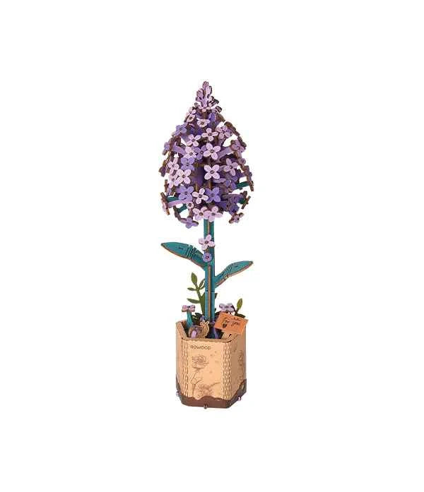 Lilac Wooden Flower Puzzle