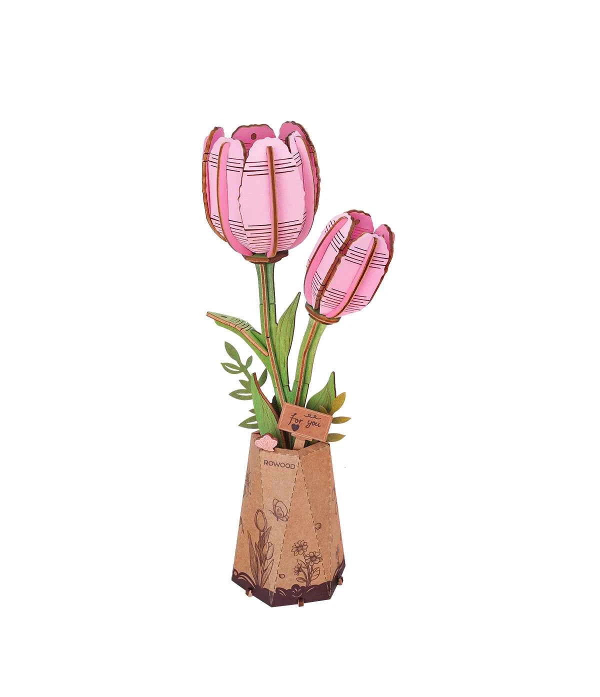 Pink Tulip Wooden Puzzle