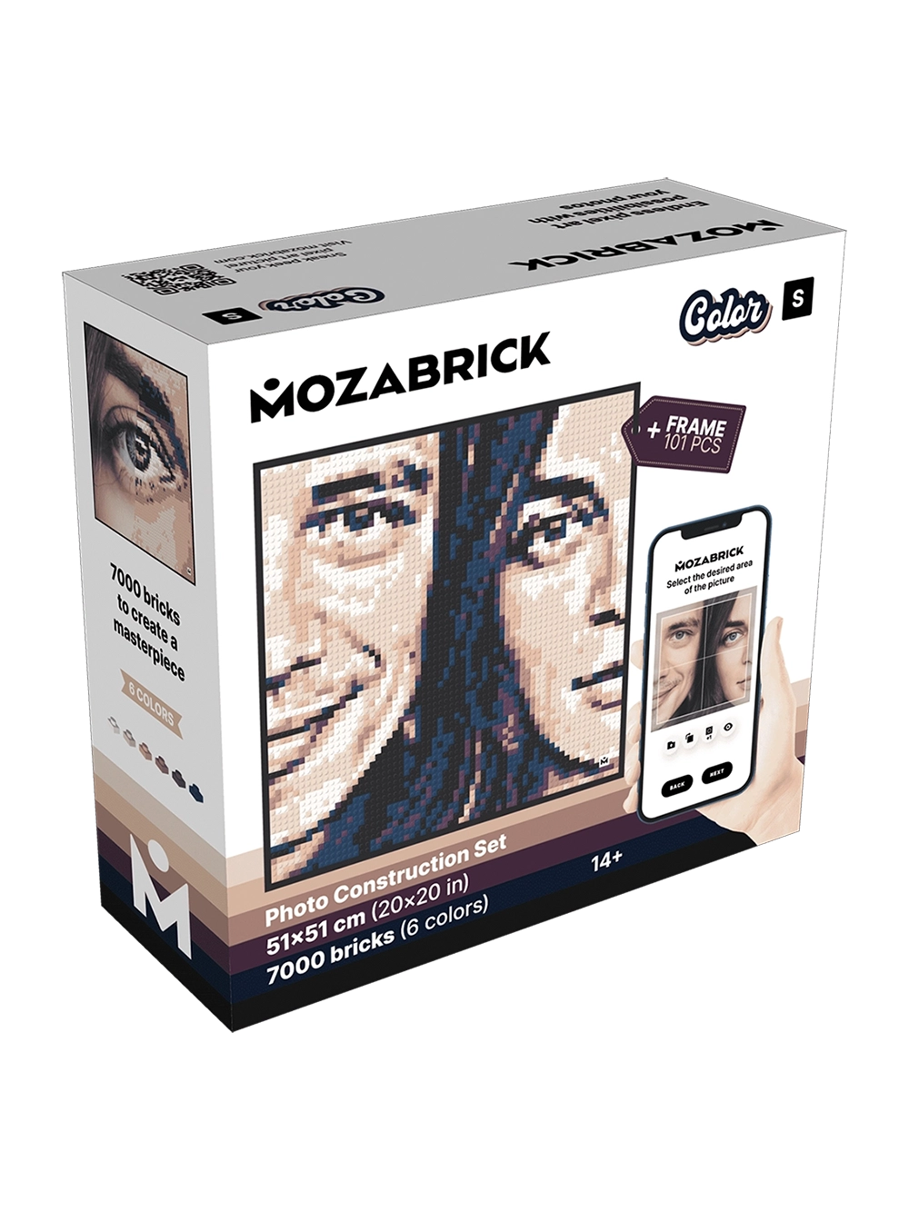 Mozabrick Color S – Farbiges Fotomosaik aus deinem Foto