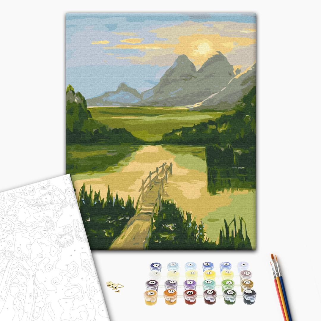 Painting by numbers Dawn in the valley © Bona (BS53961)