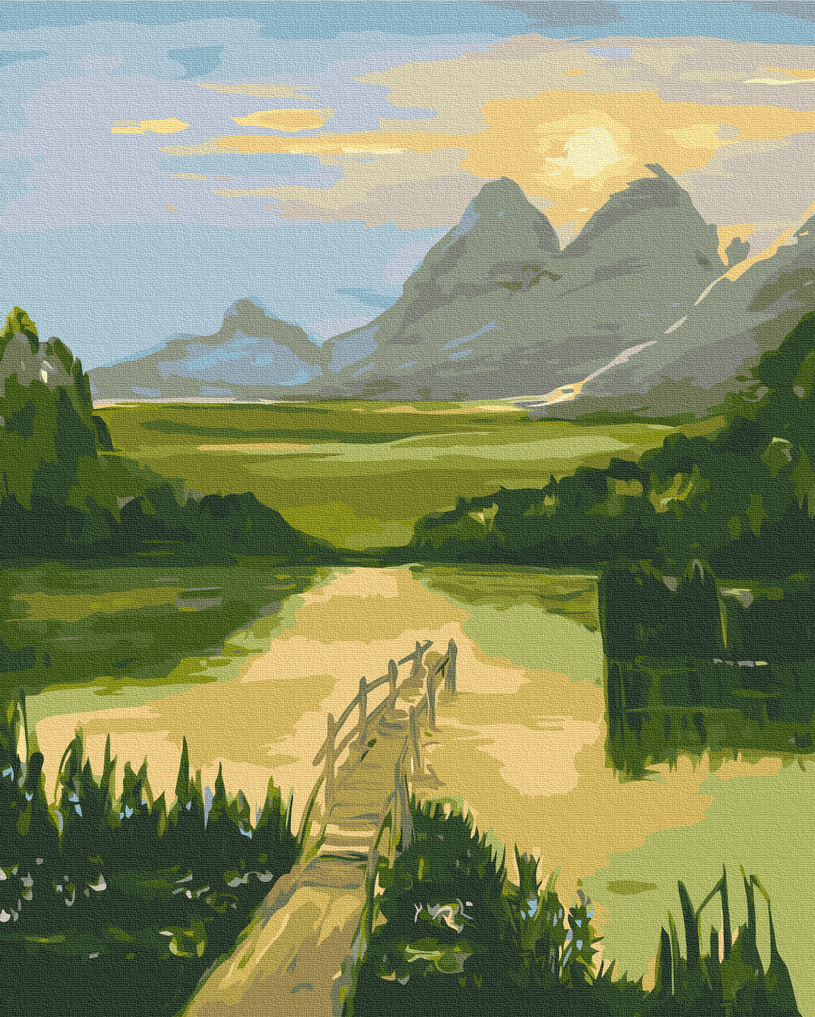 Painting by numbers Dawn in the valley © Bona (BS53961)