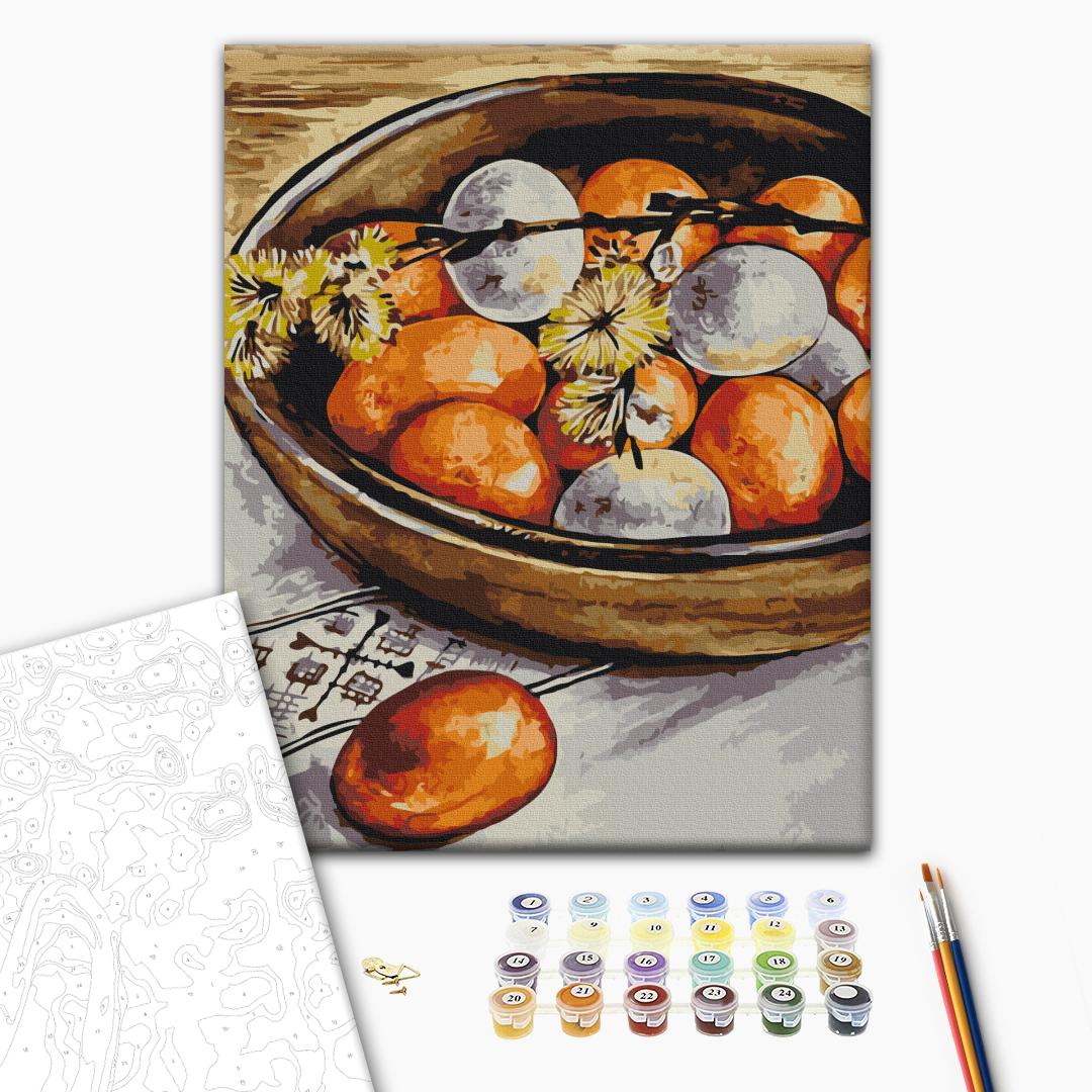 Painting by numbers Easter eggs and willow © Karina Zimina (BS53950)