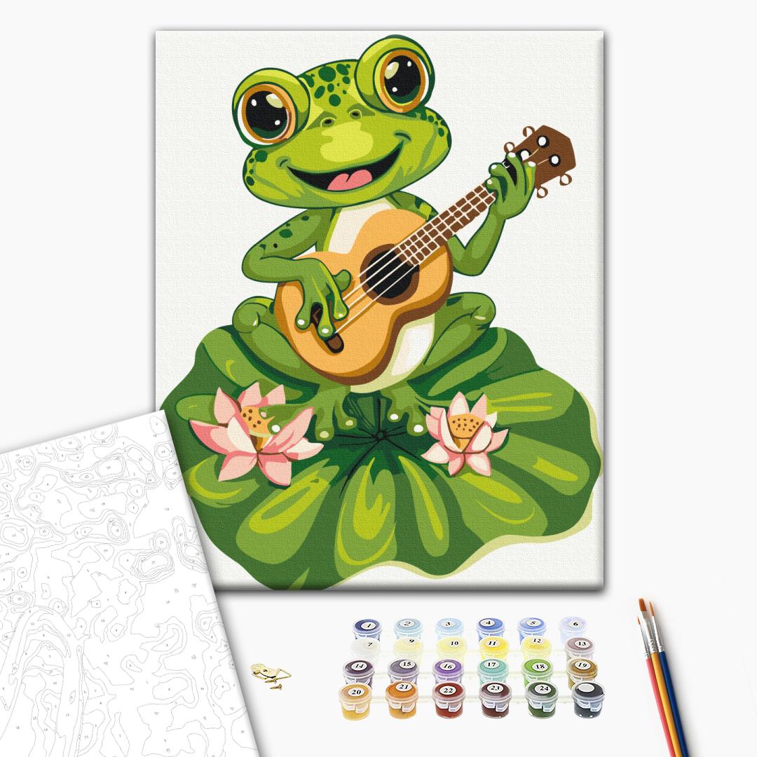 Painting by numbers Frog is a guitarist (KBS0154)