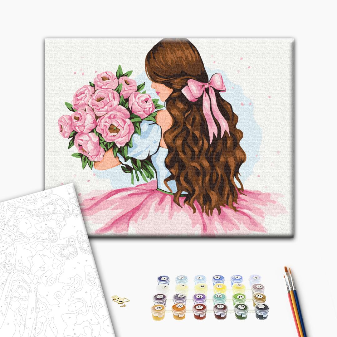 Painting by numbers Peonies as a gift © Alla Berezovska (RBS53730)
