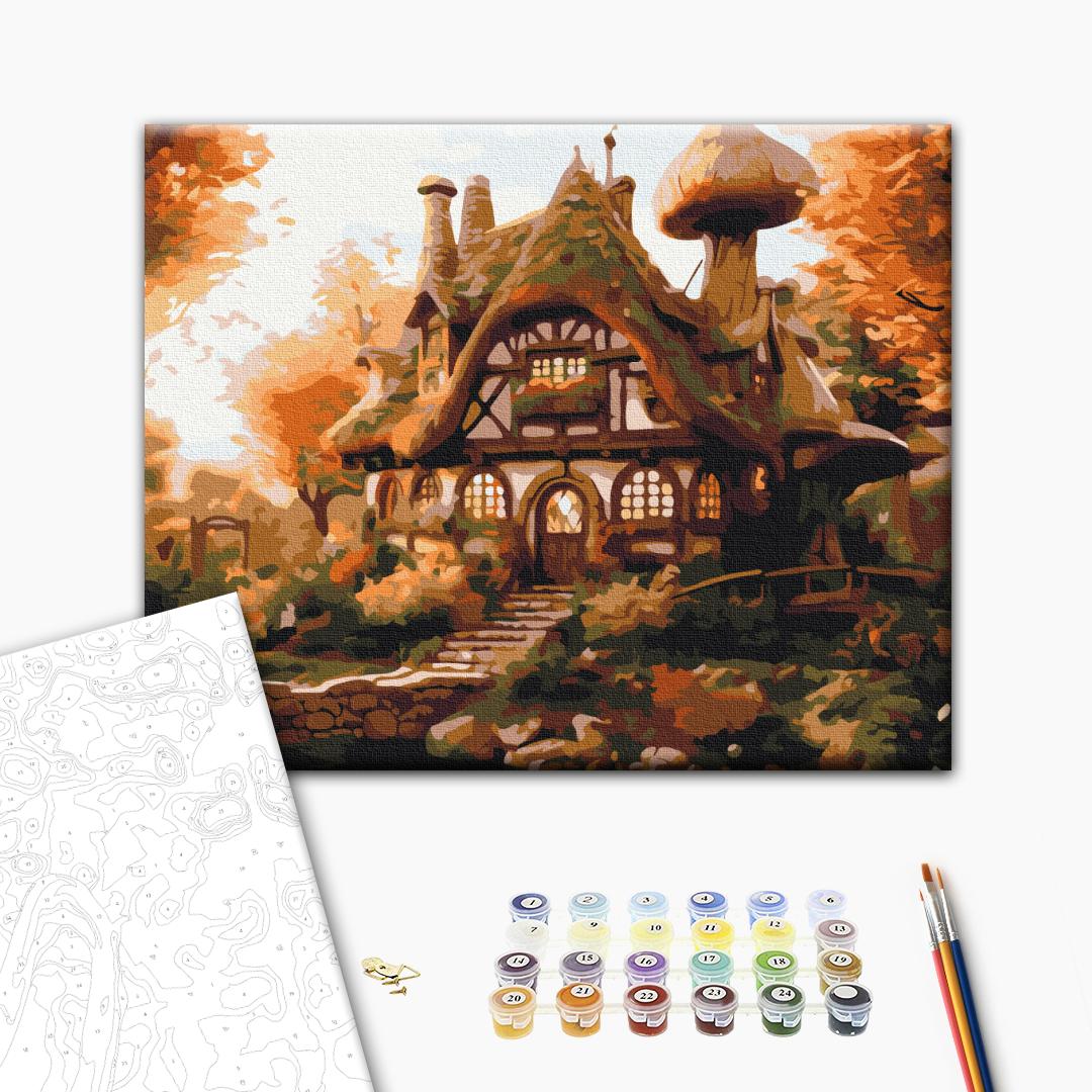 Painting by numbers Autumn house (RBS53793)