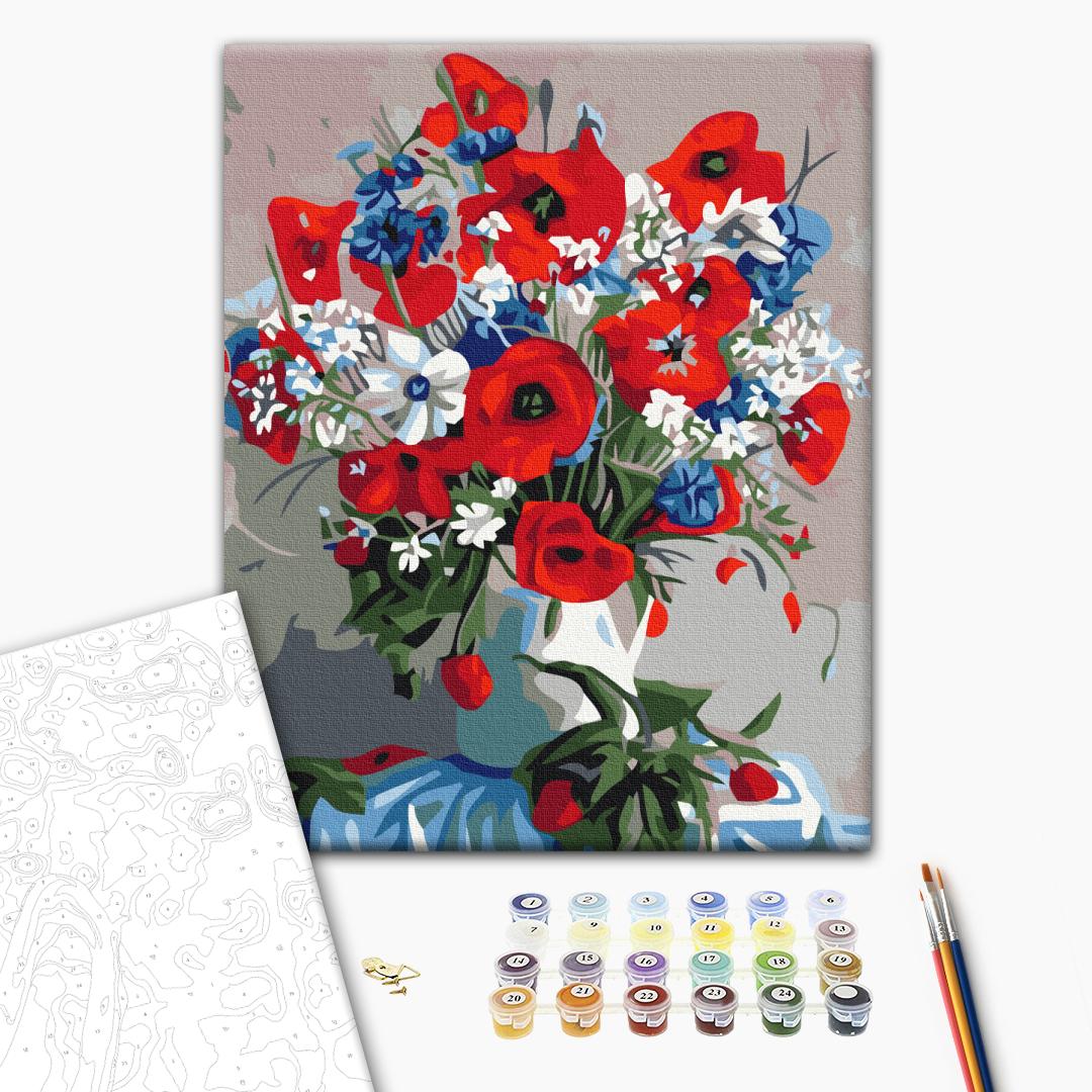 Painting by numbers Poppies in a vase (RBS7806)