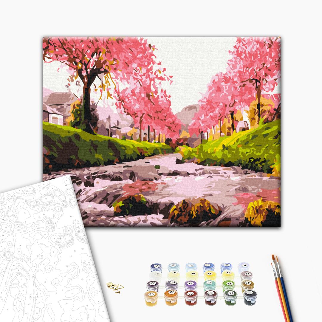 Painting by numbers The river near the sakura (RBS25577)