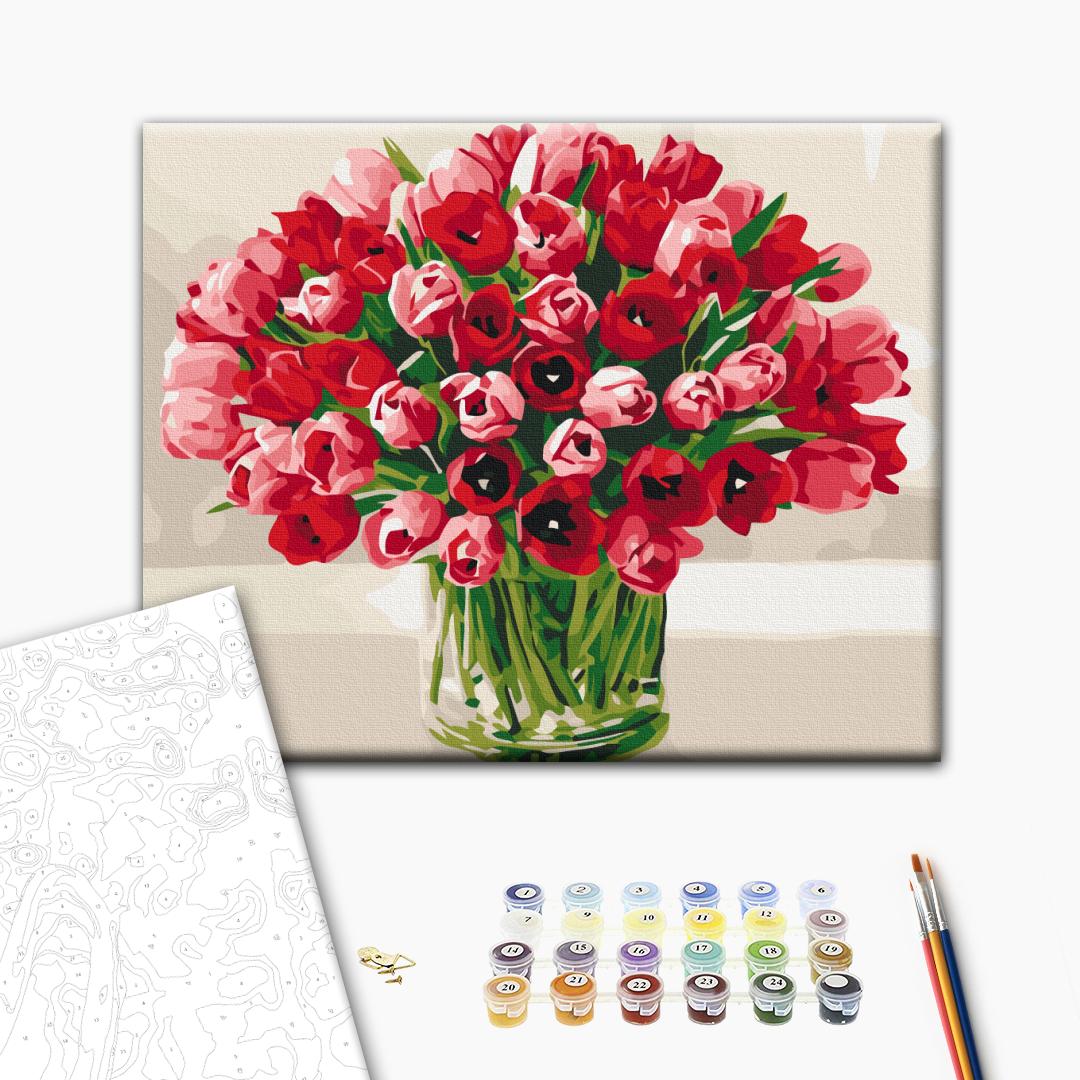 Painting by numbers Bouquet of tulips for your beloved (RBS51742)