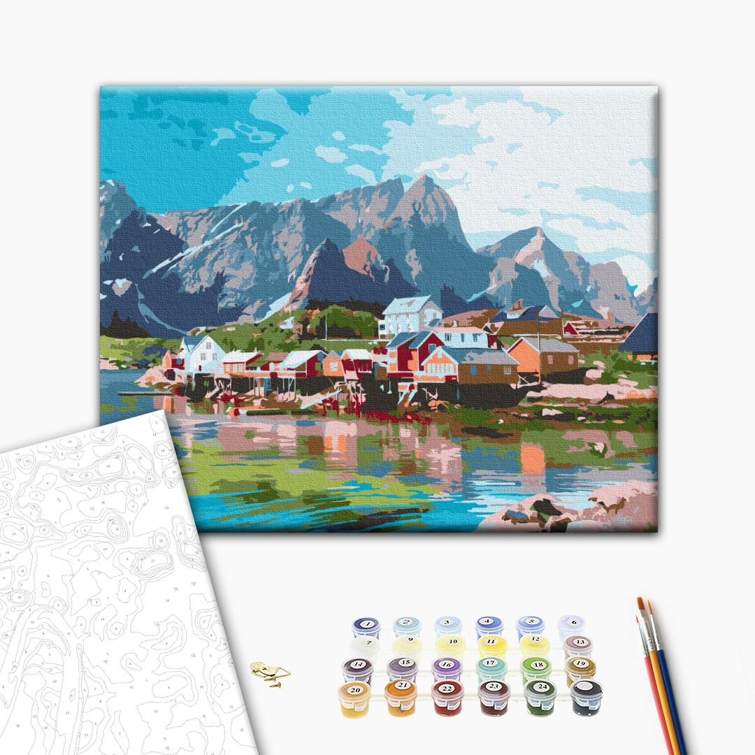 Painting by numbers A Town in the Crystal Mountains (RBS52740)