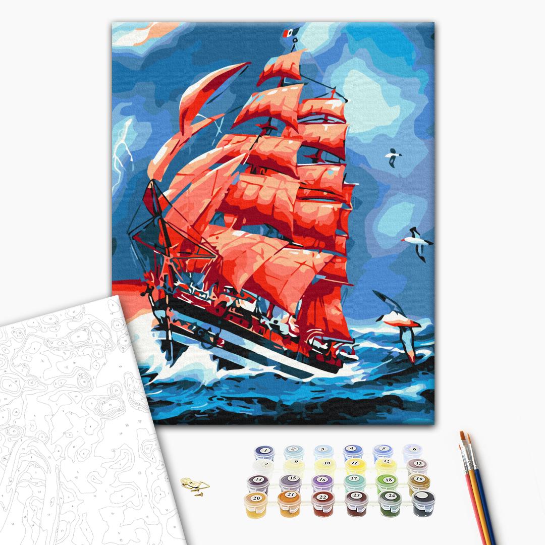 Painting by numbers Purple sails (RBS8794)