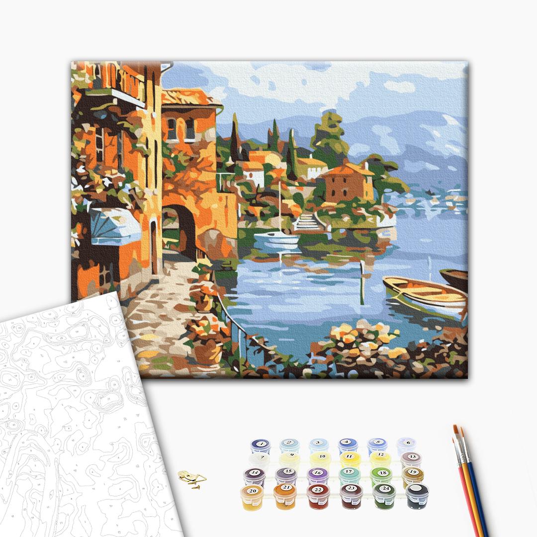 Painting by numbers Cozy seaside town (RBS6917)