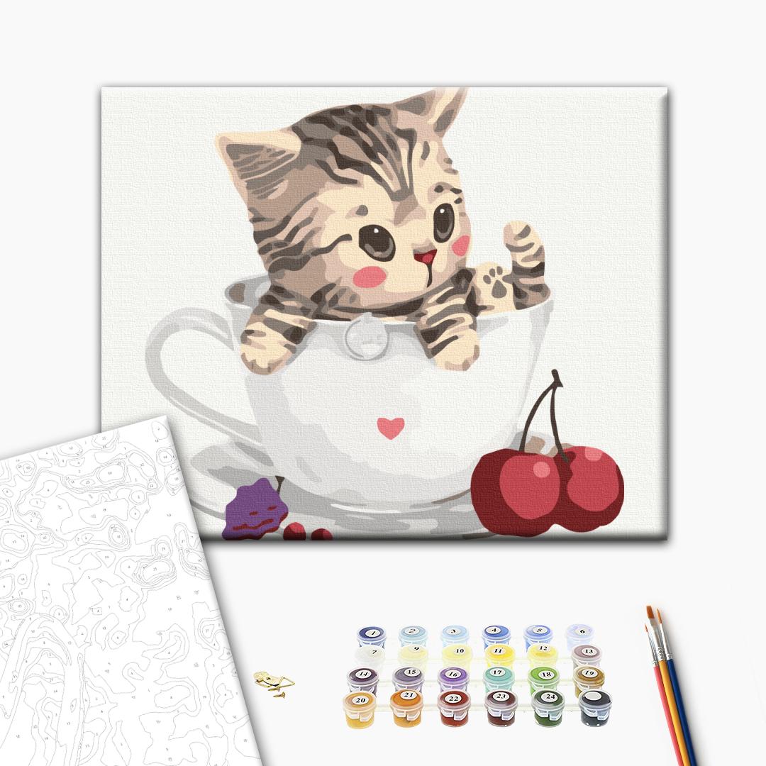Painting by numbers A cat in a cup (RBS8396)