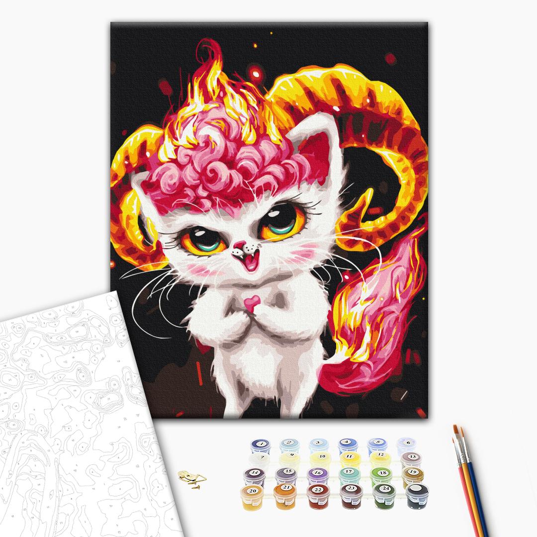 Painting by numbers Aries cat ©Marysha_art (BS53998)
