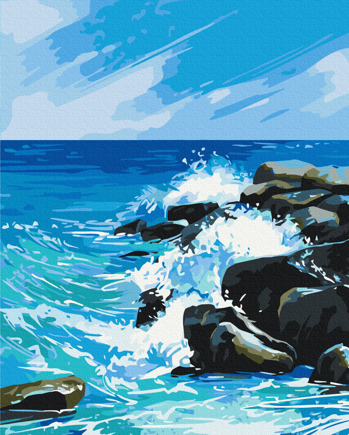 Painting by numbers Water shape © Hanna Rolinska (BS54003)