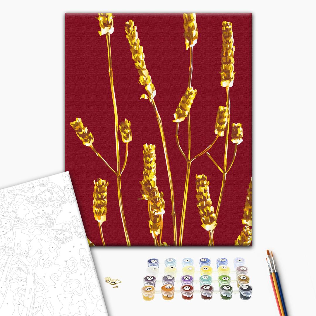 Painting by numbers Golden plant © Halyna Vitiuk (BS53993)