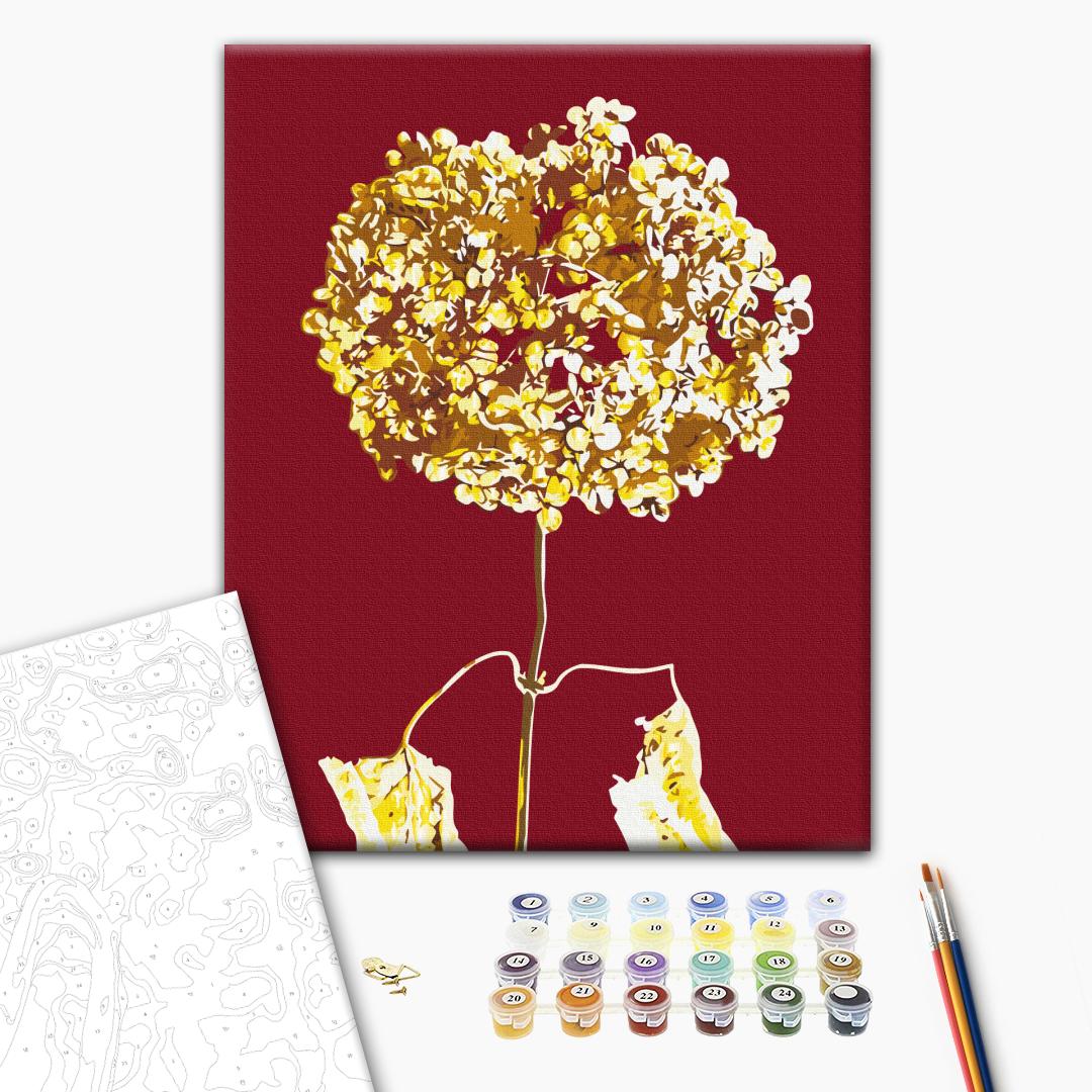 Painting by numbers Golden hydrangea © Halyna Vitiuk (BS53997)