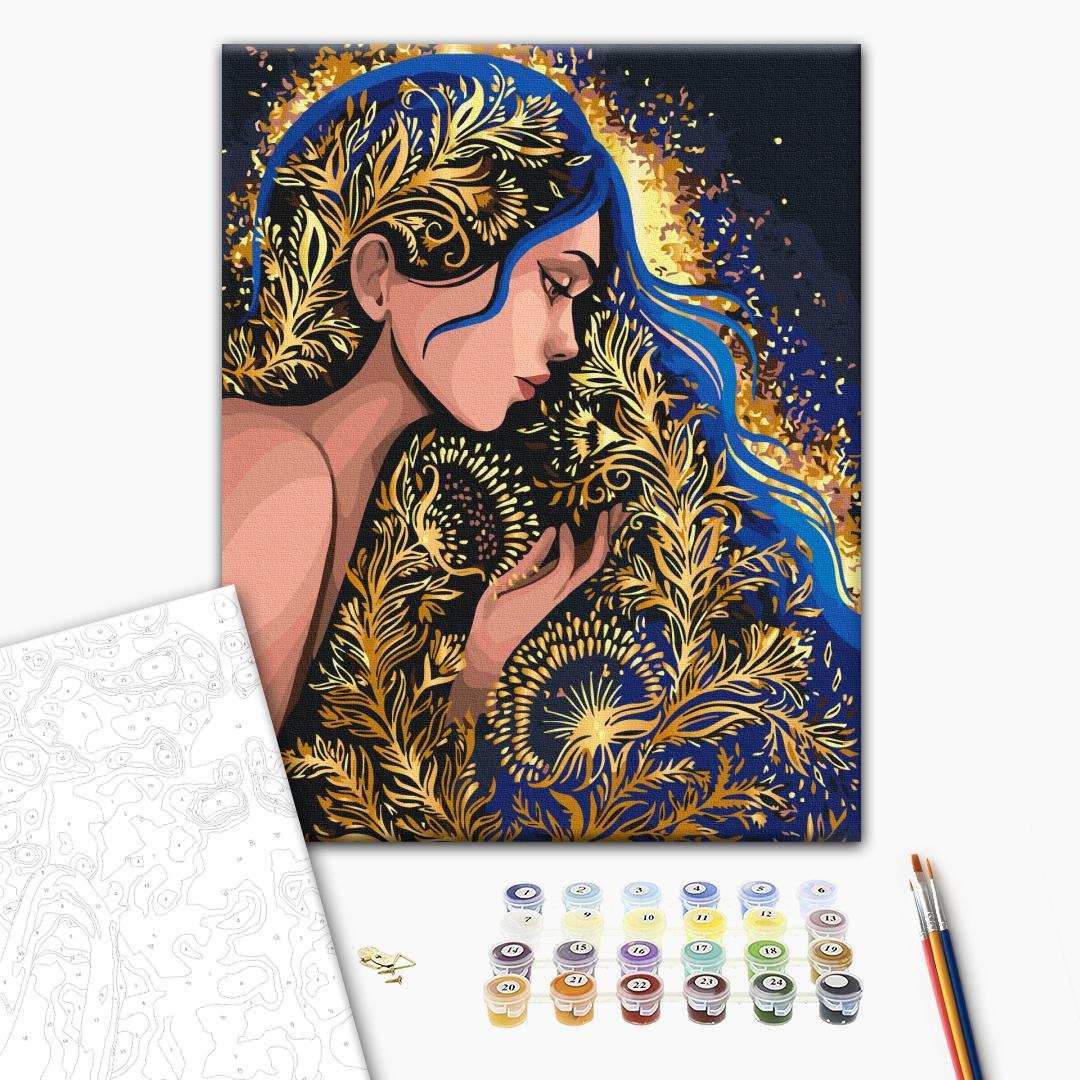 Painting by numbers Golden nymph © Polina Skurikhina (BS54017)
